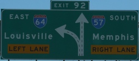 I-57/I-64 Exit 92, IL