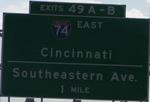 I-465 southeast of Indianapolis
