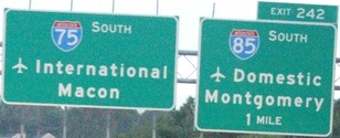 I-75/I-85 south split, Exit 242, GA