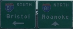 Apx Exit 105, I-81 VA