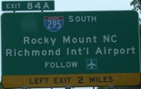 I-95 SB approaching Richmond, VA
