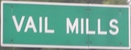 Entering Vail Mills southbound
