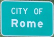 Entering Rome westbound