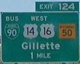 I-90 Exit 124, Gillette, WY