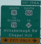 Durham, NC I-85 Exit 174