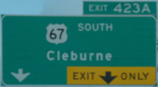 I-35E Exit 423A, TX