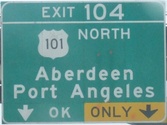 I-5 Exit 104, US 101 'northern' terminus
