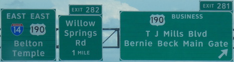 I-14/US 190 Exit 281, TX