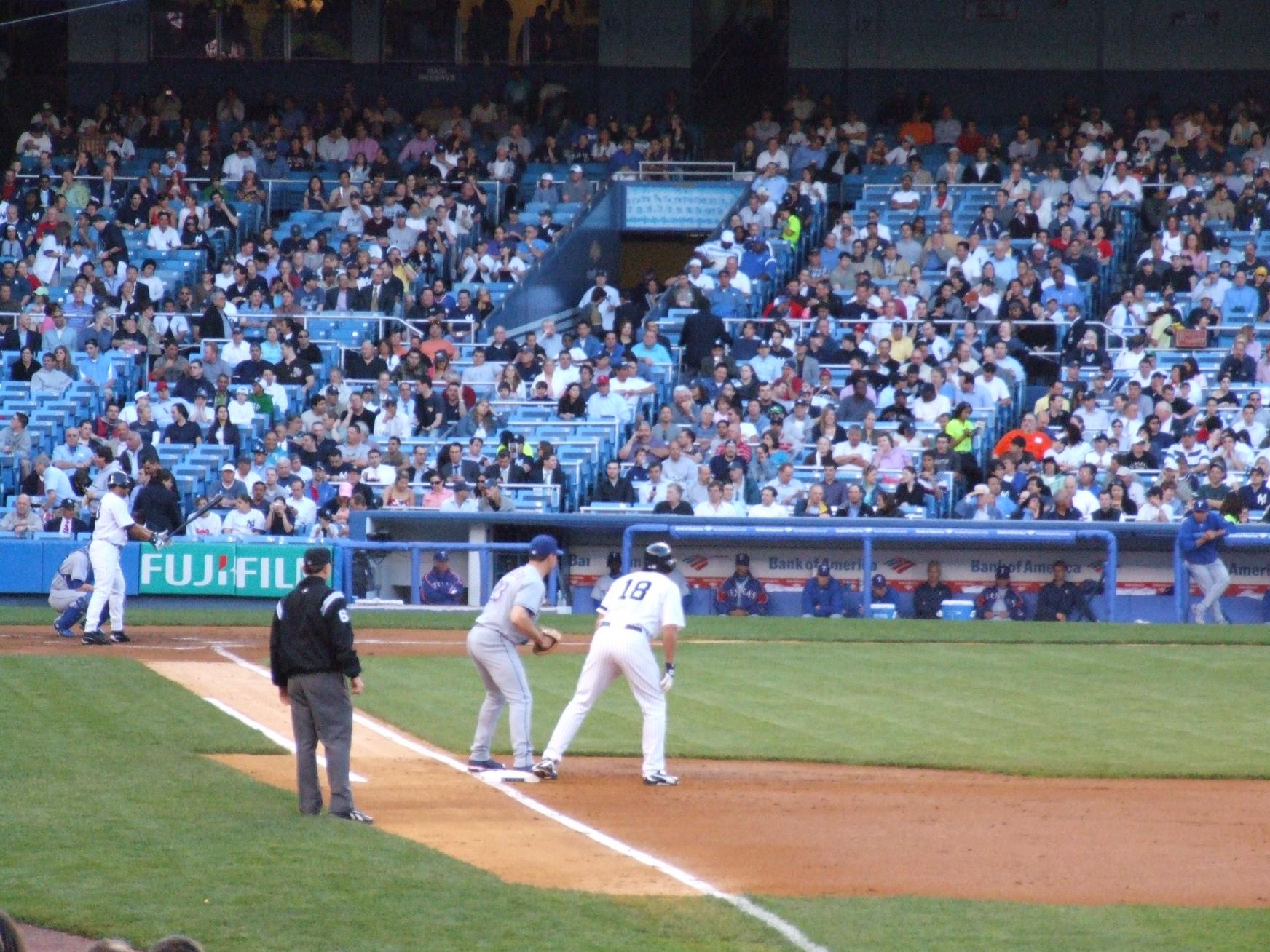 Texas Rangers vs. New York Yankees, Yankee Stadium, Bronx, New York