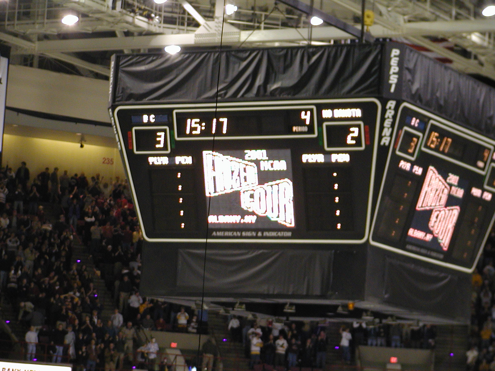 Frozen Four Finals, Albany April 7, 2001