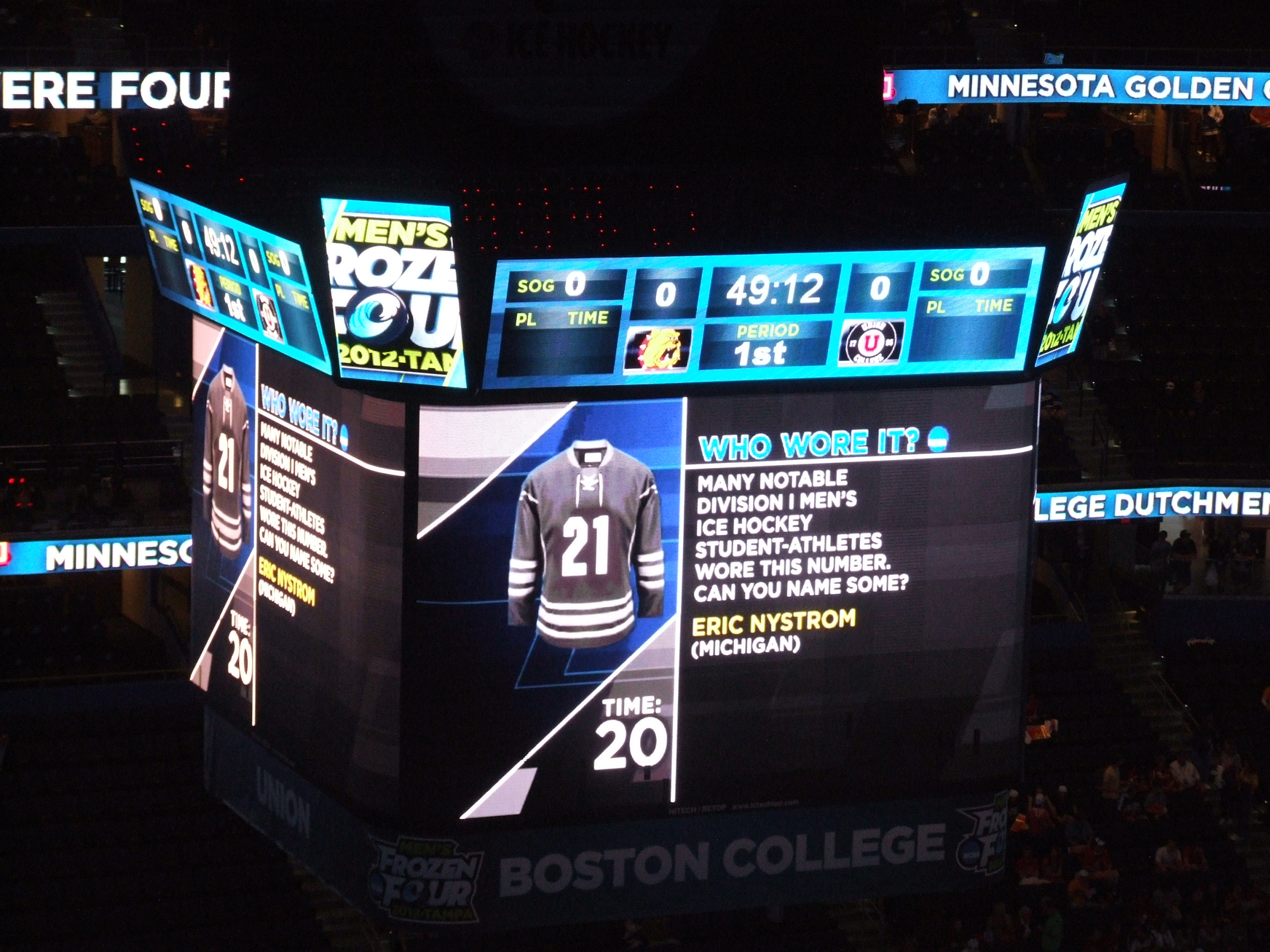 Frozen Four in Tampa April 5, 2012