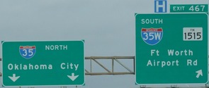 I-35E northern Jct. with I-35/I-35W, TX