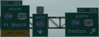 I-820/I-35W, north of Fort Worth, TX