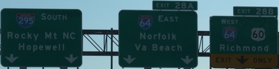 I-295 South at I-64, VA