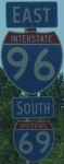 I-69/I-96 concurrency near Lansing, MI