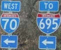 eastern terminus I-70 MD