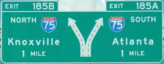 I-24 Exit 185 (eastern terminus), TN