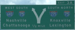 I-640 Exit 3A, Knoxville, TN