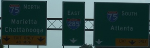 I-75/I-285 Jct north of ATL