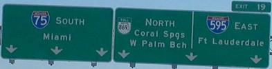 I-75 Exit 19, west term I-595 FL