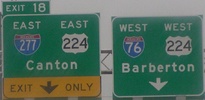 I-76 Jct, western term I-277, OH