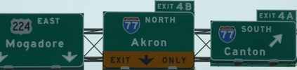 I-277 eastern terminus, Akron, OH