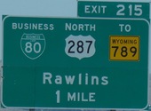 I-80 Exit 215, WY