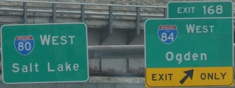 I-80 Exit 168, I-84 Eastern Terminus, UT