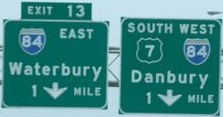 Danbury, CT, US 7 South approach
