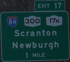 I-87 NYS Thruway Exit 17