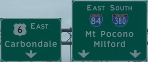 Exit from I-81, Scranton, PA