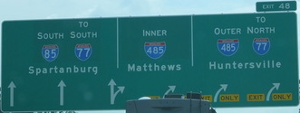 I-85 Exit 48, NC at I-485