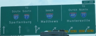 I-85 Exit 48, NC at I-485