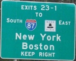 Approaching Exit 24 Thruway