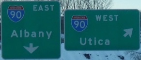 Exit 29A on ramp, Little Falls, NY