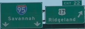 Exit 22 I-95, SC