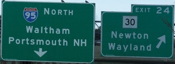Just north of Mass Pike Exit 15