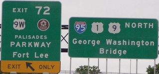 Exit 72 at GWB entrance, NJ