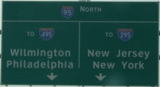 I-95 near I-295 and I-495, DE