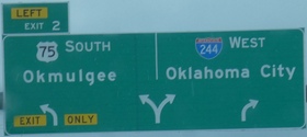 I-244 Exit 2, OK