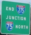 northern terminus at I-75