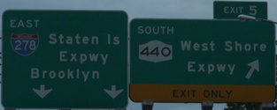 Exit 5 I-278 Staten Island, NY