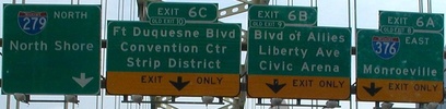 Approaching Ft Pitt Br, NB