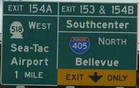 I-5/I-405 south Jct, WA