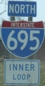 just north of I-70, I-695 MD