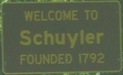 Westbound into Schuyler