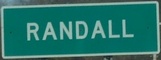 Entering Randall eastbound