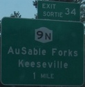 I-87 Exit 34, Keeseville