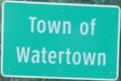 NB into Town of Watertown
