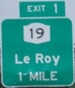 I-490 Exit 1, Le Roy